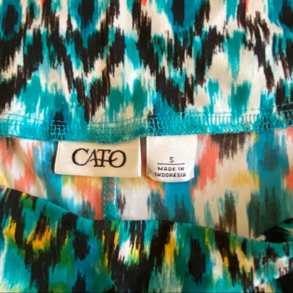 Cato pull on wide waist bank flowy comfy brightly colored skirt 30 - 33 waist - Picture 4 of 6